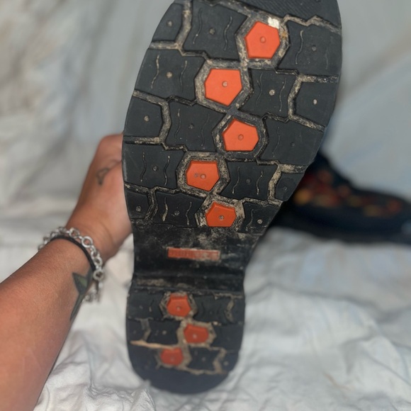 Harley-Davidson Men's Black Boots with Red and Orange Flames - Picture 9 of 9